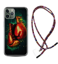Apple iPhone 11 12 13 14 Pro Max Kılıf Boyun Asklı Rasta Silikon Boks Eldiveni 1763