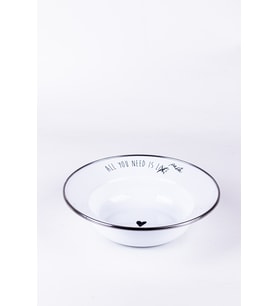 Emaye 24cm Çukur Makarna ve Salata Tabağı, şık ve dayanıklı tasarım