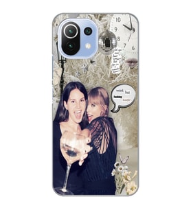 Xiaomi Mi 11 Lite Uyumlu Lana Del Rey ve Taylor Swift Desenli Şeffaf Telefon Kılıfı