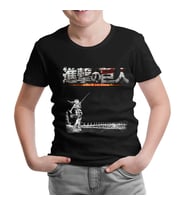 Attack on Titan  Siyah Çocuk Tshirt