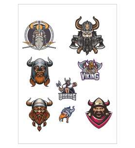 Vikingler Stikcer Set-1 7 Parça Telefon, Tablet, Defter, Laptop Sticker