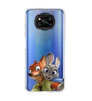 Poco X3 Pro / X3 NFC Uyumlu Zootropolis Judy & Nick Tasarımlı Şeffaf Telefon Kılıfı