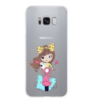 Samsung Galaxy S8 Kapak Vespagirl Tasarımlı Şeffaf Silikon Kılıf