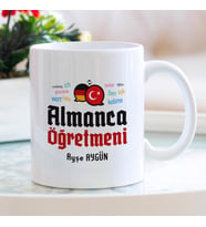 Almanca öğretmeni isme özel kupa bardak