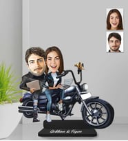 Kişiye Özel Motorcu Sevgili Ahşap Biblo-4
