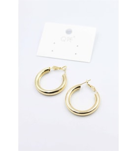 Metal Halka Küpe 2,5cm - Altın