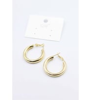 Metal Halka Küpe 2,5cm - Altın
