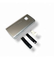 Nokia X6 Kapak Nokia X6-00 uyumlu Gri ön Kapak Arka Kapak Tuş Takımı