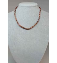 Jasper Taşı Faset Kesim 4mm Kolye (KLİPSLİ) (9856)
