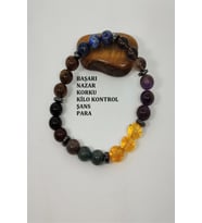 8 MM ERKEK BAŞARI, NAZAR, PARA DOĞALTAŞ BİLEKLİK(LAPİS LAZULİ, SİTRİN, KAPLANGÖZÜ,APATİT, HEMATİT, DUMANLI KUVARS, AMETİST, GÖZ AKİK