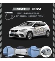 Seat Ibıza Oto Araç Kapı Koruma Fitili 5metre Parlak Gri Renk