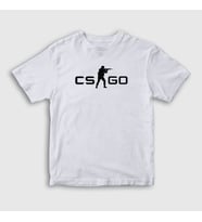 Presmono Unisex Çocuk Beyaz Logo V2 Oyun Counter Strike Cs Go T-Shirt 325280tt (Beyaz)