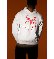 Spider-Man Logo Baskılı Unisex Oversize Örümcek Adam Hoodie