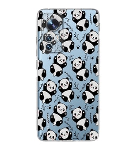 Xiaomi Mi 12 Uyumlu Kamera Korumalı Kapak Panda Tasarımlı Şeffaf Silikon Kılıf