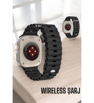 45 Mm Gri Kasa Ultra Akıllı Saat Sesli Görüşme, Sağlık Takibi, Suya Dayanıklı