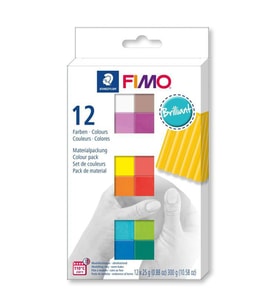 Fimo Soft Polimer Kil Seti 25 gr x 12 Renk Brilliant (Canlı) Renkler 
