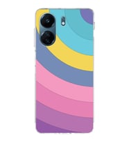 PrintiFy Xiaomi Redmi 13C Uyumlu Kamera Korumalı Renk Cümbüşü B Tasarımlı Şeffaf Silikon Kılıf
