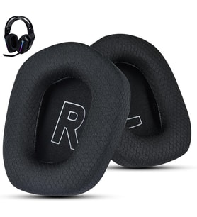 Logitech G733 Oyun Kulaklığı için Kumaş Yedek Kulak Pedleri, Logitech G335 Kablosuz Kulaklık, Yumuşak Mesh Kumaş ve İzolasyon Köpüğü ile Kulaklık Aksesuarları (Siyah)