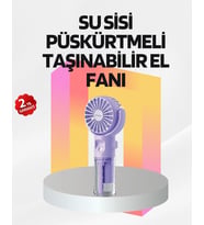 Şarjlı Su Buharlı El Vantilatörü – Taşınabilir Serinletici Fan