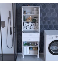 Modilayn SOFT ERA 55 x 187,9 x 32,5 cm Kapaklı Ve Çekmeceli Çok Amaçlı Banyo & Mutfak Dolabı