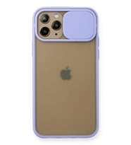 Durukar® iPhone 11 Pro Kılıf Palm Buzlu Kamera Sürgülü Silikon - Lila