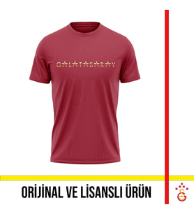 Galatasaray Lisanslı Yazılı 5 Yıldız Bordo T-Shirt E251501