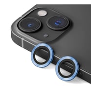 Apple iPhone 14 Uyumlu Zore CL-12 Premium Safir Parmak İzi Bırakmayan Anti-Reflective Kamera Lens Koruyucu (Mavi)