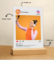 Kişiye Özel Fotoğraflı İnstagram Tasarımlı Masaüstü Pleksi Plak Çerçeve