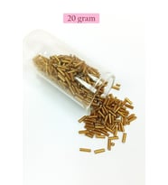 Uzun Boru Kesme Boncuk Çap 2mm Uzunluk 10 mm - 20 Gram - Altın Sarısı - BNC231