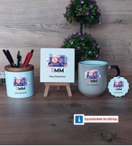 Mali Müşavir Dekoratif Taş, Kalemlik, Sihirli Oval Kupa Bardak, Ahşap Anahtarlık HediyeMuhasebeciler Günü Hediyesi (Model 1)
