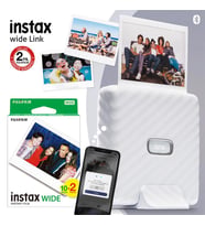 Instax Wide Link Beyaz Akıllı Telefon Yazıcısı ve 20'li Film