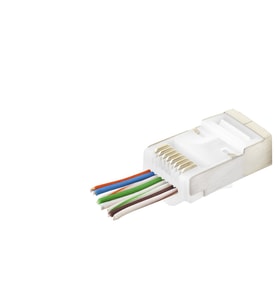 Cat6E Ez Rj45 Metal Konnektör 100 Adet Plastik Kutu - Beyaz ND2422