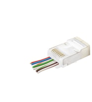 Cat6E Ez Rj45 Metal Konnektör 100 Adet Plastik Kutu - Beyaz ND2422