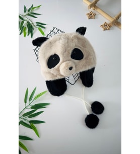 Miniğimin Cicileri Panda Kürk Kulaklı Sevimli Erkek Çocuk Kulaklık - Bej