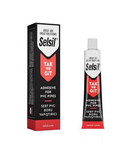 Selsil TakveGit PVC Sert Plastik Yapıştırıcı 125 gr. (Beyaz)