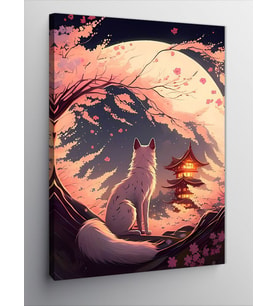 Kanvas Tablo Japon Evi Ve Tilki
