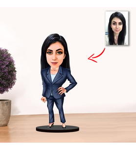 Kisiye Özel Karikatür Kadın MÜDÜR Biblo MODEL2