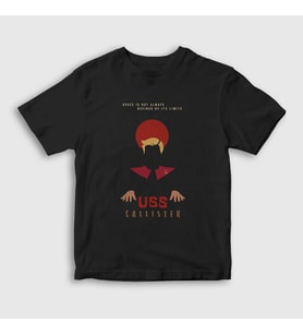 Presmono Unisex Çocuk Siyah Limits Black Mirror T-Shirt 182149tt