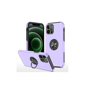 iPhone 12 Pro Kılıf Elit Yüzüklü Kapak - Mor