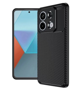 Newface Xiaomi Redmi Note 13 Pro 4G Kılıf Auto Focus Karbon Kapak - Siyah