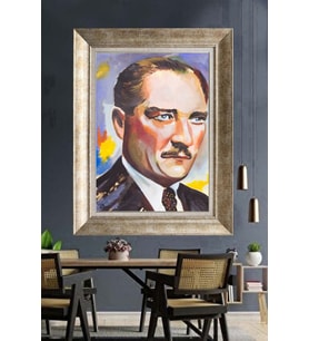 Gümüş Çerçeveli Atatürk Tablo za273