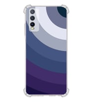 PrintiFy Vivo Y20 Uyumlu Köşe Korumalı Renk Cümbüşü E Tasarımlı Şeffaf Silikon Kılıf