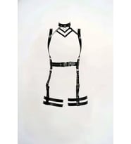 pilelistore Siyah Jartiyer Harness Deri Vücut Tokalı Aksesuar - Brf1301 (Taba)