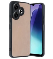 Redmi 13 4G Kılıf Aras Deri Kapak - Pudra