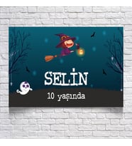 Cadı Temalı Doğum Günü Afişi