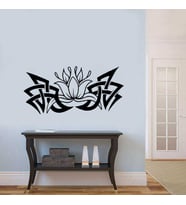 Karışık Lale Çiçek Desen Silüeti Dekoratif Duvar Sticker, Çıkartma