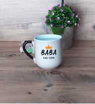 Babalar Günü Hediyesi Kupa Bardak Sihirli Oval Fotoğraflı Babaya Hediye
