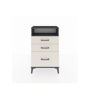 Arges Komodin Tek Raflı 3 Çekmeceli 60x30x96 Antrasit-Aytaşı