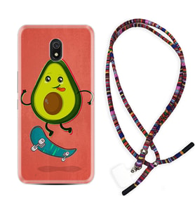 Xiaomi Redmi 8A 8 Pro 9C 9T 10C 11T Pro Kılıf Boyun Asklı Rasta Silikon Avokado Skate 1741