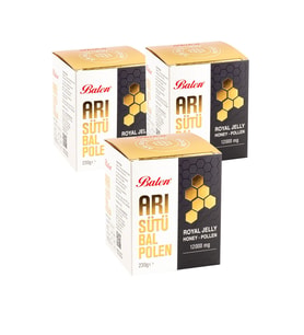 3 Kutu Arı Sütü Bal Polen 230 gr 1200mg
